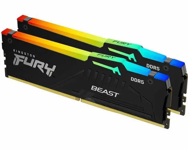 Alt view image 6 of 12 - Kingston FURY Renegade RAM Module - 48 GB (2 x 24GB) - DDR5-8000/PC5-64000 DDR5 SDRAM - 8000 MHz Single-rank Memory - CL38 - 1.40 V - On-die ECC - 288-pin - DIMM - Lifetime Warranty