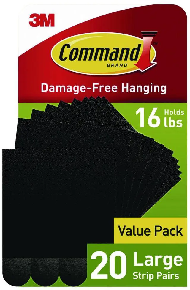 Alt view image 8 of 14 - Command Large Picture Hanging Strips 20/Pack (17206BLK-20NA)