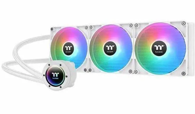 Alt view image 9 of 12 - Thermaltake TH420 V2 ARGB Snow CL-W378-PL14SW-A Liquid / Water Cooling