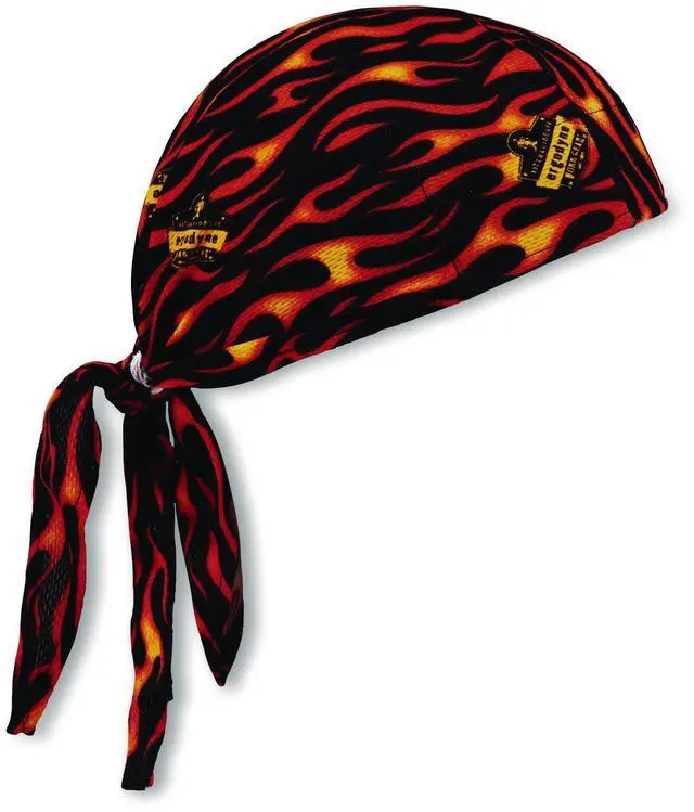 Alt view image 11 of 11 - Ergodyne 150-12485 Chill-Its 6615 High Performance Dew Rag Flames