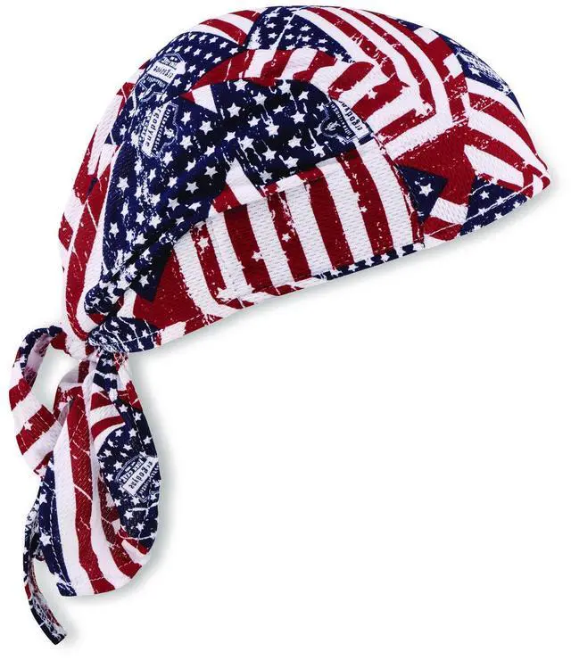 Alt view image 12 of 17 - Ergodyne Chill-Its Stars & Stripes Dew Rag 12477