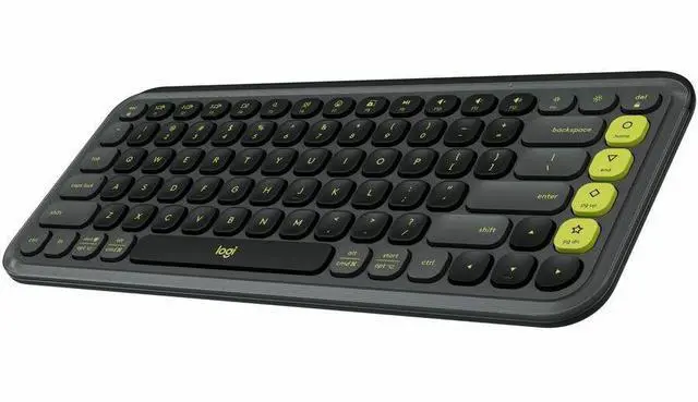 Alt view image 8 of 14 - Logitech POP ICON KEYS Compact Wireless Keyboard, Graphite/Green 920-013143