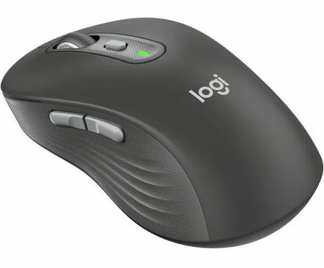Alt view image 7 of 13 - Logitech Signature Plus M750 L Mouse - Optical - Wireless - 32.81 ft - Bluetooth/Radio Frequency - 2.40 GHz - Graphite - USB - 2000 dpi - Scroll Wheel - 6 Button(s) - Large Hand/Palm Size - 1 x AA Bat