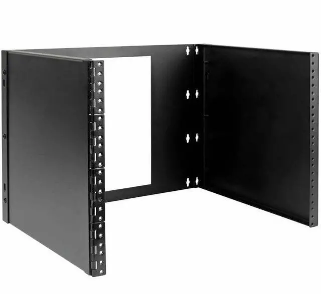 Alt view image 4 of 20 - Tripp Lite 8U Wall-Mount Bracket for Small Switches, Patch Panels Hinged - Black