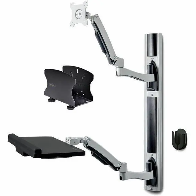 Alt view image 8 of 14 - StarTech Wall Mount Workstation, VESA Mount For 32" Monitor 2PASTSC-WALL-MOUNT