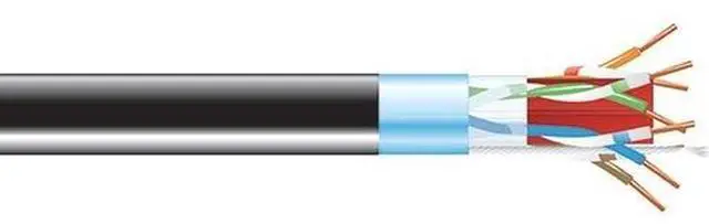 Alt view image 3 of 3 - Black Box C6ABC51S-BK-1000 1000 ft. CAT6A 650MHz Solid Bulk Cable F/UTP CMP Black