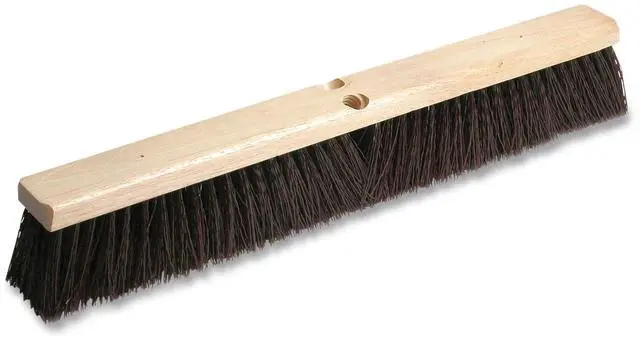 Alt view image 2 of 2 - Boardwalk Polypropylene Push Broom Head 24" x 3" Maroon MP24