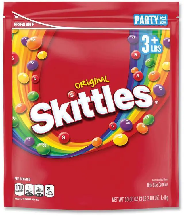 Alt view image 6 of 7 - Skittles Bite Size Chewy Candies 54oz Bag 24552