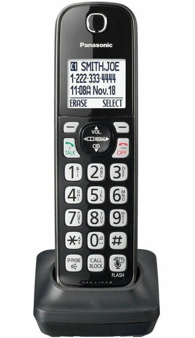 Alt view image 4 of 6 - Panasonic Cordless Phone Accessory Handset for TGD66x Series - KX-TGDA66M