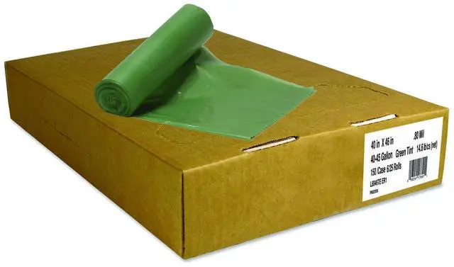 Main image of Eco Blend Max 40-45gla Industrial Trash Bag Low Density Green 150Ct L8046TEER1