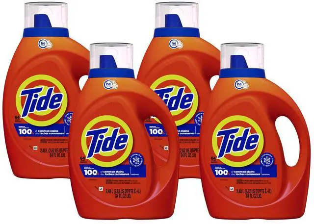 Alt view image 2 of 6 - Tide Laundry Detergent Liquid, Original Scent, 64 Loads, 84 FL OZ, Works on 100% of Common Stains, Laundry Soap, Liquid Laundry Detergent