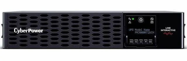 Main image of CyberPower PR3000RT2UCN Smart App Sinewave UPS Systems - 3000VA/3000W, 100 - 120 VAC, NEMA L5-30P, 2U, Rack / Tower, Sine Wave, 9 Outlets, LCD, PowerPanel® Business