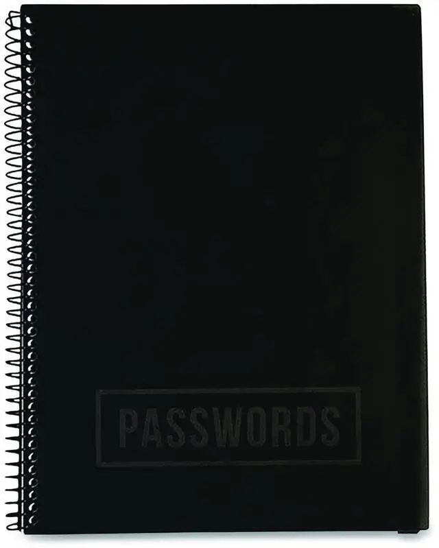 Alt view image 12 of 18 - Re-Focus the Creative Office Large Password Keeper Book, 7.5x10", Black