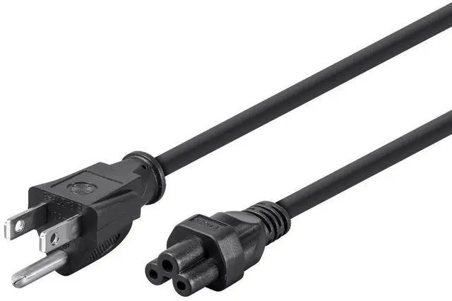 Alt view image 14 of 19 - Monoprice Power Cord - 6 Feet - Black | NEMA 5-15P to IEC 60320 C5, 18AWG, 10A/1250W, 3-Prong