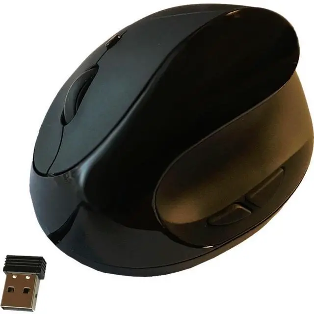 Alt view image 3 of 6 - ERGOGUYS LLC EM011-BKW BLACK ERGONOMIC WIRELESS VERTICAL MOUSE