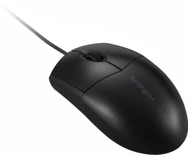 Alt view image 12 of 14 - Kensington Pro Fit Wired Washable Mouse - Rugged - Optical - Cable - Black - USB Type A - 1600 dpi - Scroll Wheel - 3 Button(s) - Symmetrical