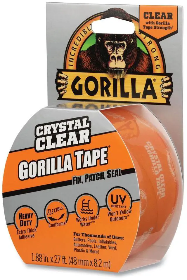 Alt view image 2 of 2 - Gorilla 1.88 In. x 9 Yd. Crystal Clear Duct Tape, Clear 6027002
