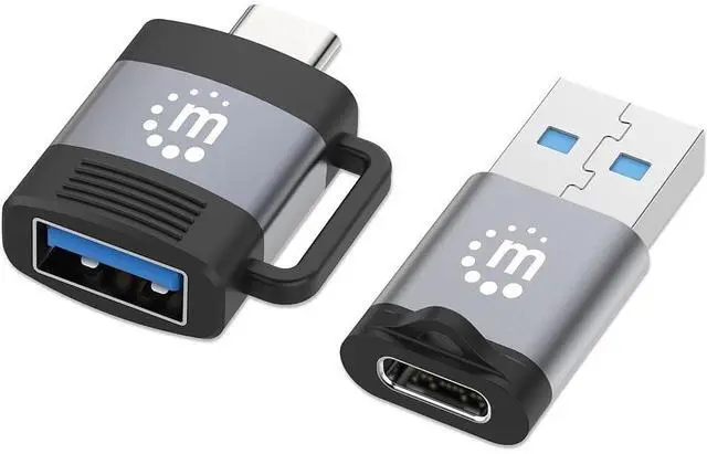 Alt view image 8 of 20 - Manhattan 2-Piece Set: USB-C to USB-A & USB-A to USB-C Adapters - 1 x 24-pin USB 3.2 (Gen1) Type C - Male, 1 x 9-Pin USB 3.2 (Gen1) Type A - Female - 1 x 24-pin USB 3.2 (Gen1) Type C - Female, 1 x
