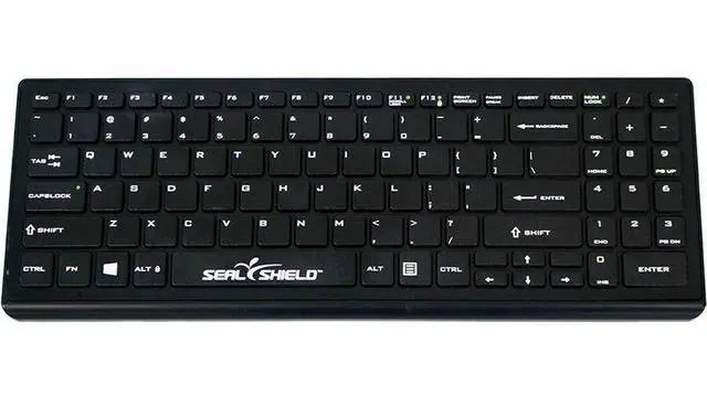 Alt view image 4 of 4 - Seal Shield Cleanwipe Pro Waterproof Keyboard, Black SSKSV101PRO