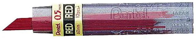 Alt view image 5 of 8 - Pentel 0.5mm Refill, Red Lead, Tube of 12 PPR5