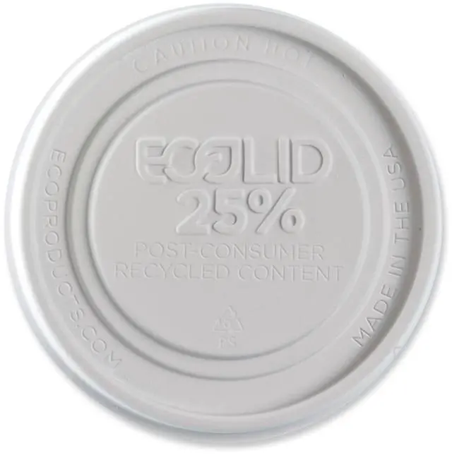 Main image of EcoLid Evolution World Food Lid Fits 12-32oz Containers White 500Ct EPBRSCLIDL