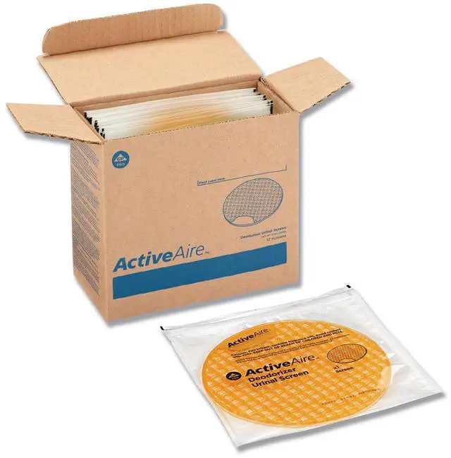 Alt view image 2 of 8 - ActiveAire Deodorizer Urinal Screen Sunscape Mango Scent Orange 12/Carton 48271