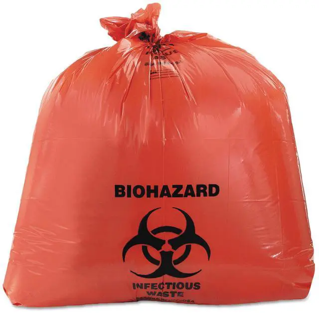 Alt view image 3 of 3 - Heritage 30 Gal. Biohazard Liners Red 43"L x 30"W 342596