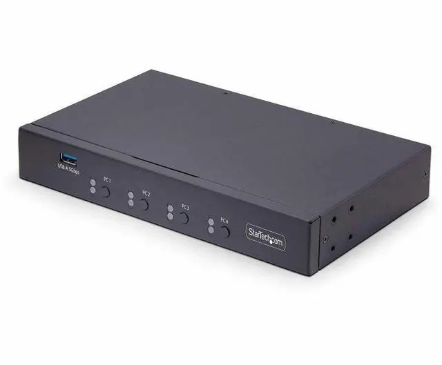 Alt view image 7 of 13 - StarTech 4-Port KM Switch w/ Mouse Switching - USB 3.0 Keyboard/Mouse Switcher for 4 Computers - 3.5mm and USB Audio - TAA Compliant P4A20132-KM-SWITCH