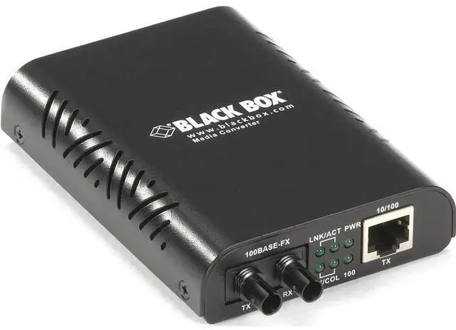 Main image of Black Box LinkGain 10-100BASE-TX to 100BASE-FX Media Converter, ST