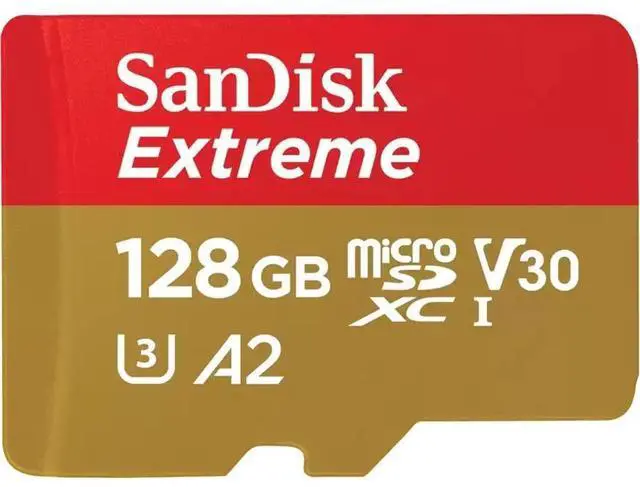 Alt view image 11 of 18 - SanDisk Extreme 128 GB Class 3/UHS-I (U3) V30 microSDXC - 190 MB/s Read - 90 MB/s Write SDSQXAA-128G-AN6MA