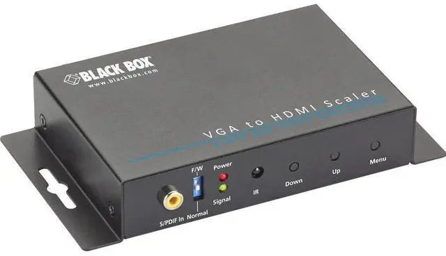 Alt view image 5 of 11 - Black Box Vga-to-hdmi Converter Scaler With Audio - Functions: Video Conversion, Video Scaling, De-interlace, Noise Filtering - 1920 X 1200 - Vga - Usb - Audio Line In - 1 Pack - (avsc-vga-hdmi-r2)