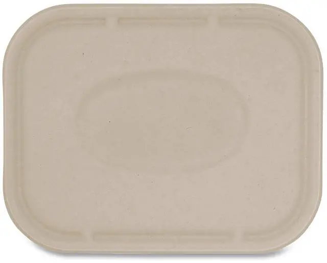 Main image of Fiber Lids for Fiber Containers 7.8 x 10.1 x 0.5 Natural Paper 400/Carton TRLSC10LF