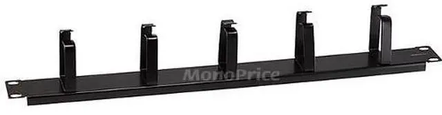 Alt view image 4 of 14 - Monoprice 1U Premium Cable Management With 5 Metal D-Ring, 1.75in (H) X 19in (W)