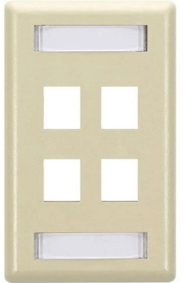 Alt view image 9 of 9 - Black Box GigaStation2 4 Socket Network Faceplate