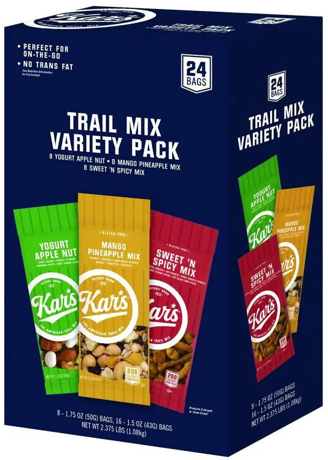 Alt view image 9 of 15 - Kar'S Trail Mix Variety Pack Assorted Flavors 24/Box SN08361