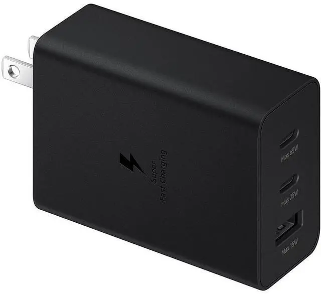 Alt view image 7 of 13 - Samsung 65W Trio Power Adapter, Black EP-T6530NBEGUS