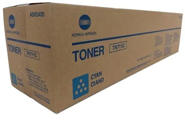 Alt view image 2 of 4 - Konica Minolta Cyan Toner Cartridge, TN711C, 31500 Yield (A3VU430)