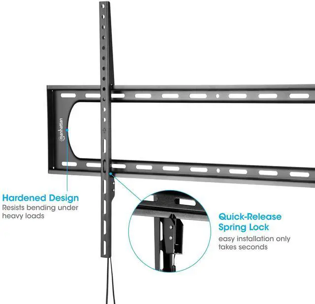Main image of Manhattan Heavy-Duty Low-Profile Large-Screen Fixed TV Wall Mount 461917