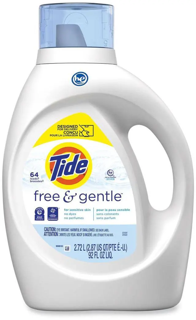 Alt view image 2 of 8 - Tide Free and Gentle Liquid Laundry Detergent Unscented 92 oz Bottle 80355232