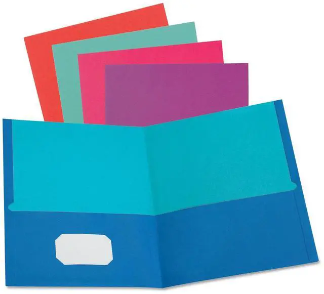 Alt view image 3 of 7 - Tops 51274EE Twisted Twin Textured Pocket Folders, Assorted, 10/PK