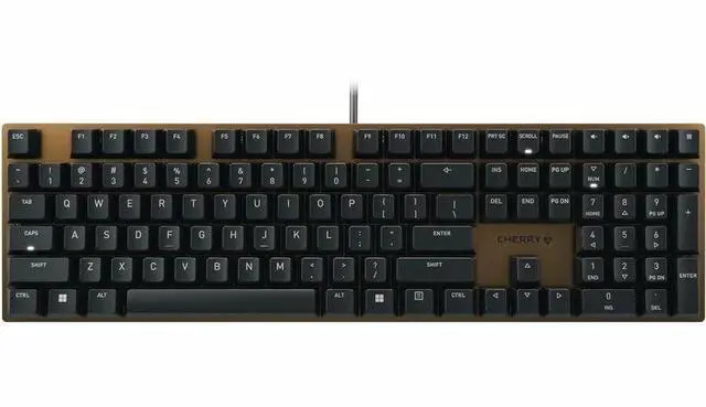Alt view image 9 of 14 - Cherry KC 200 MX Mechanical Office Keyboard with MX2A Brown Switches, Bronze