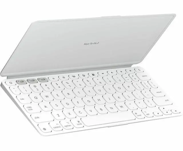 Alt view image 11 of 17 - Logitech KEYS-to-GO 2 Portable Bluetooth Tablet Keyboard, Built-in Cover, - PALE GREY - APPLE