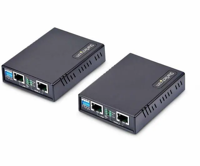 Alt view image 8 of 14 - StarTech.com VDSL2 Ethernet Extender Kit over Single Pair Wire - Up to 0.6mi (1km) LAN Repeater over RJ11/CAT5e/CAT6   VDSL-LAN-EXTENDER-1G