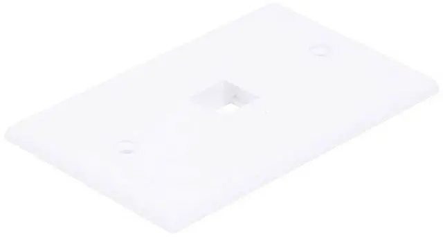 Alt view image 9 of 11 - Monoprice 1-Hole 1-Gang Keystone Wall Plate - White