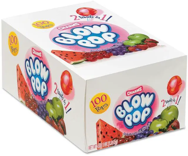 Alt view image 3 of 8 - Charms Blow Pops 0.8 oz Assorted Fruity Flavors 100/Box 1034885