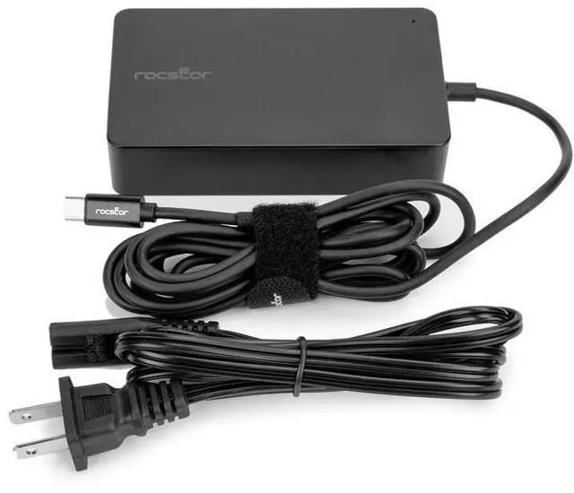 Alt view image 9 of 9 - Rocstor 100W Smart USB-C Laptop Power Adapter Charger - Compatible and perfect fit for Dell,HP®,Lenovo®,Microsoft® Surface®(23W,24W,36W,44W,65W)Power Supply,