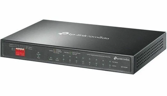 Alt view image 5 of 5 - TP-Link Omada 10-Port Gigabit Desktop Switch with 8-Port PoE+ DS110GMP
