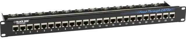 Alt view image 9 of 9 - BLACK BOX JPM804A-R2 PTCH PNL CAT5E FD-THR 1U SHIELDED 24PT