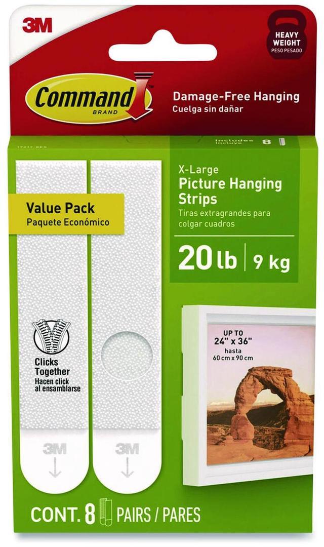 Alt view image 11 of 17 - Command 20 lb Picture Hanging Strips White 8 Pairs (17217-8ES)