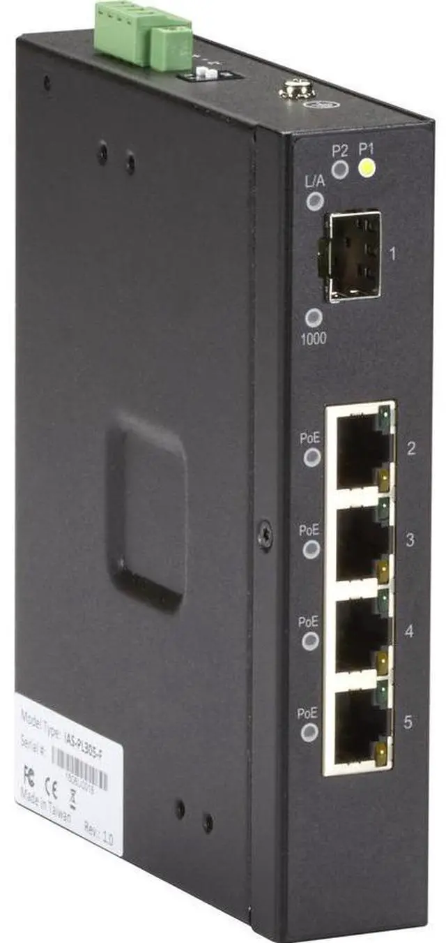 Alt view image 4 of 9 - BLACK BOX LIE401A GIGABIT ETHERNET (1000-MBPS) EXTREME TEMPERATURE POE SWITCH - (4) 10/100/1000-MB